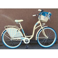 Nový retro bicykel dámsky s prúteným košíkom za výhodnú cenu. Mestský bicykel - eshop BATASPORT