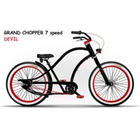 GRAND CHOPPER FALCON Plumbike bicykel pánsky hliníkový 7 rýchlostný pre náročných chopper bike